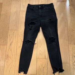 American Eagle the Dream Jean Distressed Black Women's Jeans size 6